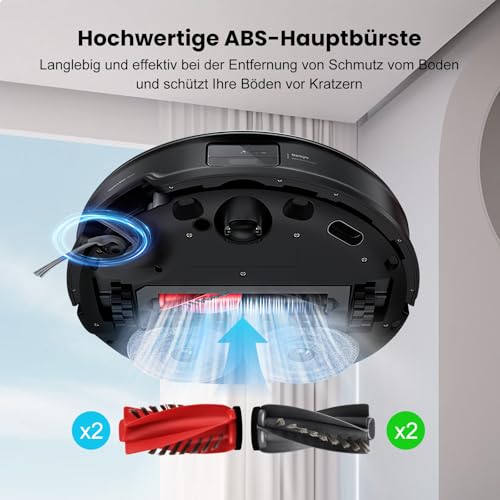Bpbdzz 34-Pack Zubehörset für Roborock Saros 10R Robot Vacuum Cleaner, 4 Hauptbürsten 4 HEPA-Filter 6 Wischpads 6 Staubbeutel Flach-Duftstein 6 Seitenbürsten 1 Reinigungsbürste 1 Schraubendreher – Bild 4
