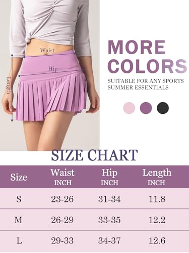 Fanseler Saia rodada feminina plissada tênis com shorts de golfe atlética controle de barriga com bo