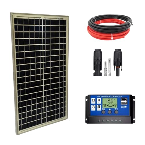 Kit Painel 30w Watts Placa Solar Fotovoltaica + Controlador 30a
