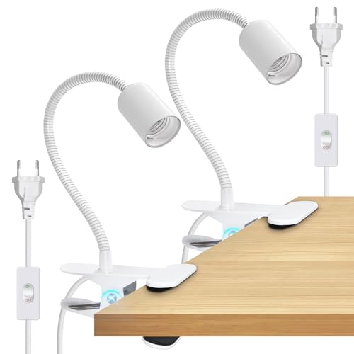 Douille ampoule E27 avec interrupteur et col de cygne orientable