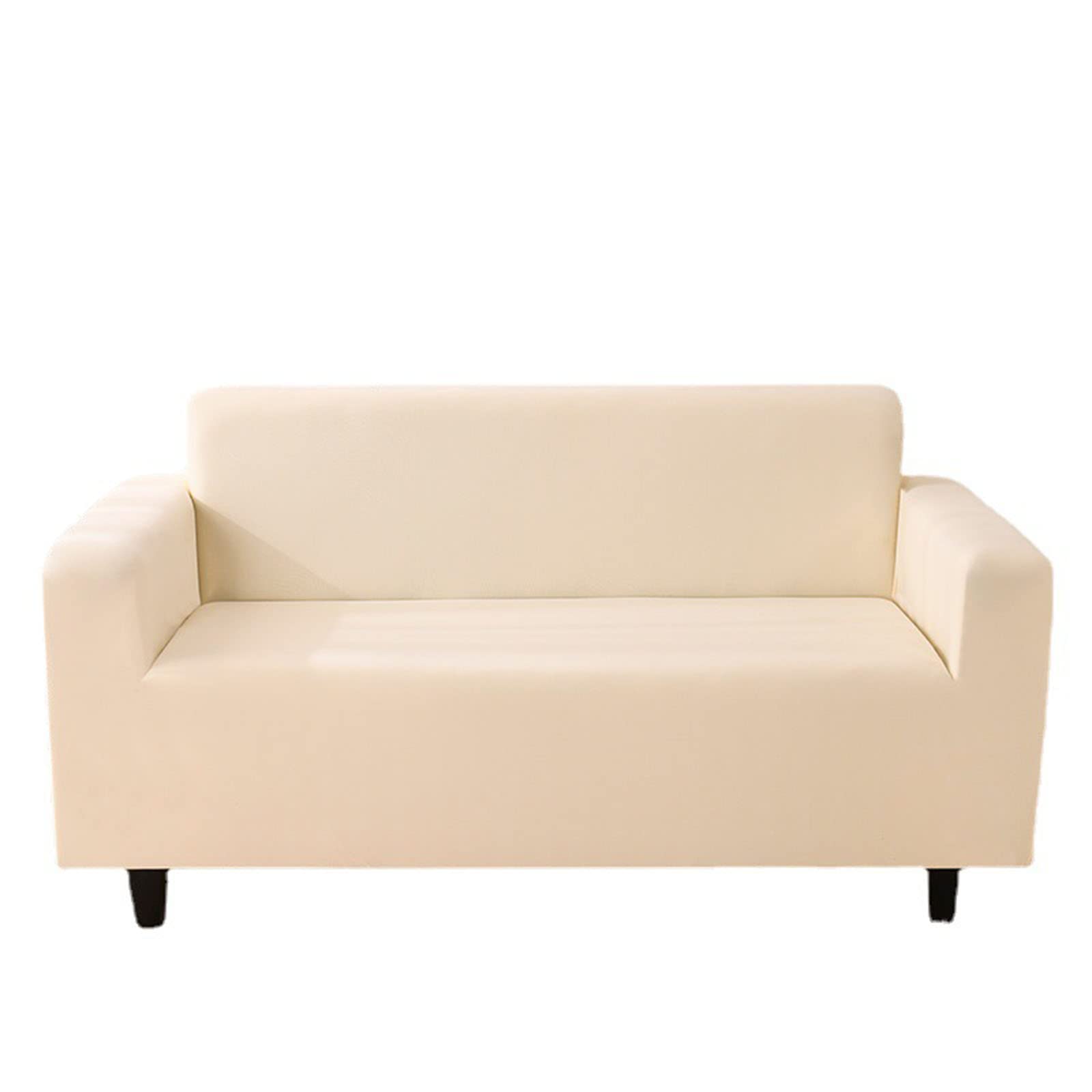 Housse canapé extensible L jaune 1 place lavable pour protéger et rénover votre salon
