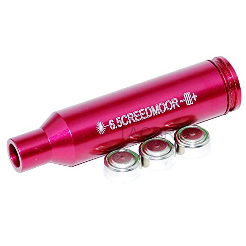 TACBRO 6.5 Creedmoor Red Laser Bore Sighter, Boresighter Anodized Red Battery Included