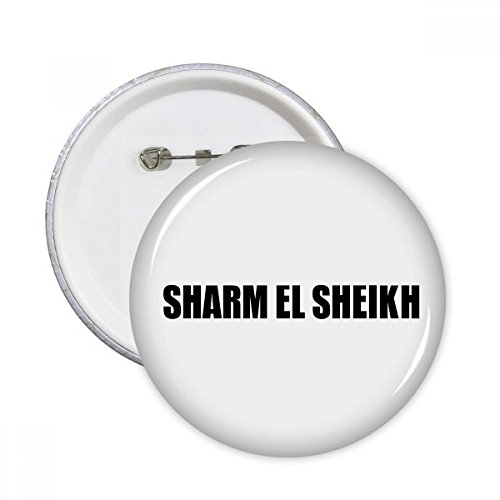 Badge bouton rond Charm el-Cheikh Égypte pins décoration vêtements multicolore taille L