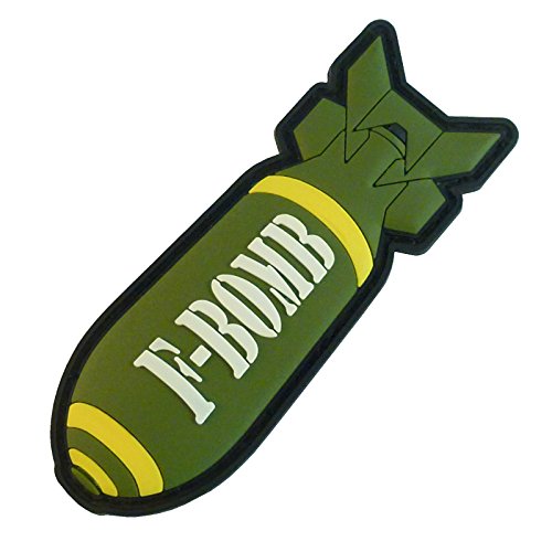F-Bomb PVC Patch [Multicolor] Compatible with Velcro Funny Patches for Backpacks PVC Patches for Vests Morale Patches for Hats Tactical Airsoft Patches Plate Carrier Patches Hat Patches for Caps