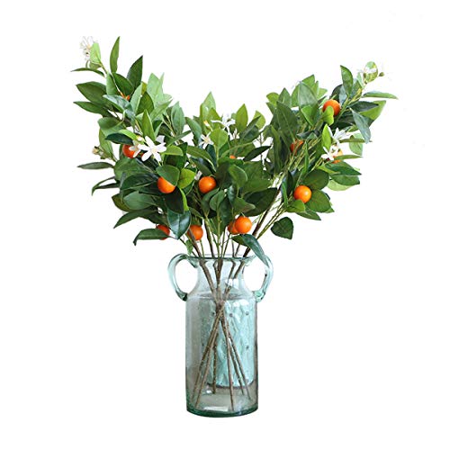 Miguor Artificial Fruits Decoration Office Decor Fake Plants Table Decor Nearly Real Plastic Fruit Branch For Desk Decoration Ornaments (Big Cumquat) #TOP2