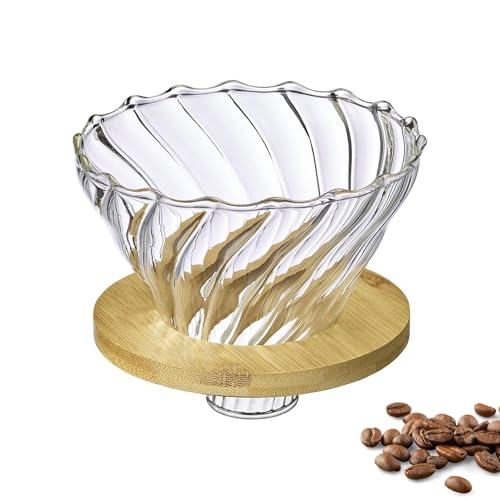 Westmark Filtre à café Brasilia en verre – Embout de qualité supérieure pour café filtré à la main avec méthode pour-over – Verre, bambou, ne contient pas de BPA par nature