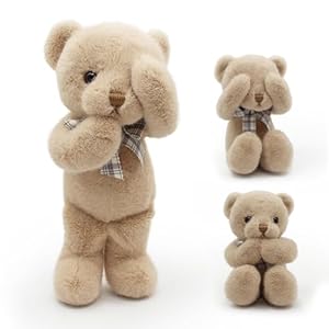 suepcuddly Small Magnet Teddy Bear Stuffed Animal Cute Plush Toy for Girl 12″ (Brown)