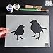 Produktbild weihnachten robin Vögel Basteln & Dekor außenschablone. Fest Xmas Dekorieren handwerk. Schnee Spray Fenster Display Stempel - halb geschliffen Durchsichtig Schablone, XL/A2/32x54cm/See images