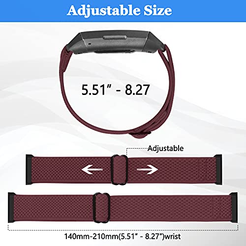 Vodtian Elastic Nylon Watch Band Compatible with Fitbit Charge 4 /Fitbit Charge 3 /SE, Adjustable Braided Solo Loop Sport Straps Replacement Wristband for Women Men by Vodtian - Image 4