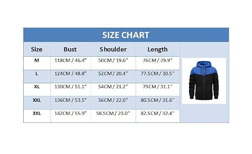 CTU Mens Fleece Hoodies Zip up Hooded Sweatshirt Patchwork Casual Hoody Contrast Color Top Long Sleeve Warm Jacket Green XXL - Image 6