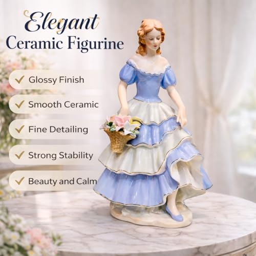 Image of ARMONIA Fairy Tale Princess Ceramic Figurine Home Decor Showpiece|Best Valentine's Day Gift for Girlfriend,Wife & Couples|Anniversary,Wedding & Romantic Gift Item