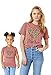 Teeny Fox Leopard Heart Mother Daughter Matching Outfits Mom and Me Cute Family Shirts