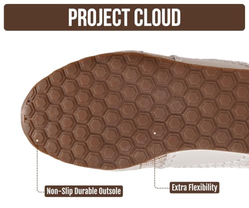 Image of Project Cloud Womens Barefoot Sneakers with Memory Foam & Non Slip (Monica) | Lace Up Shoes for Women - Lightweight Casual Women Footwear Comfortable Fashion Sneakers for Women - Versatile Women Shoes