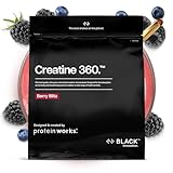 THE PROTEIN WORKS Monohidrato de Creatina en Polvo | 100% Puro y Fino | Suplemente de Calidad Para el Crecimiento Magro Muscular | Vegano | Explosión de Bayas | 250g