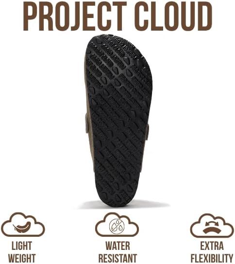 Project Cloud Mens Clogs - 100% Full Grain Genuine Leather Clogs for Men with Memory Foam Insole and Arch Support Natural Cork Footbed - Non Slip Mules Mens Slippers (Brooklyn) - Image 4