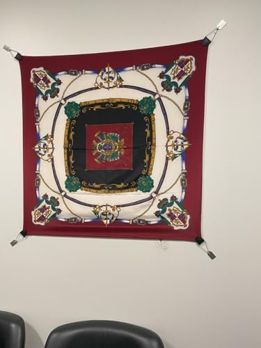 Scarf and Artwork Hanging System Deluxe Leather Edition- NO Drilling