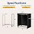 VIVOHOME 3ft Heavy Duty Firewood Rack with Zippered Cover, Outdoor Log Holder Storage, Black and 3ft Heavy Duty Firewood Rack Cover, 600D Oxford, Weather-Resistant with Zipper & Hook Loop Tape, Brown