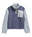 The North Face Women's Yumiori Quarter Zip Jacket | Lightweight Fleece Pullover with Embroidered Logo, Secure Zip Pockets, Durable Cuff Fabric, Twilight Galaxy/Blue Flax/Mineral Salt, X-Large