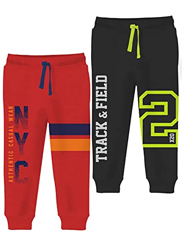 Image of minicult Boy's Regular Fit Cotton Track Pants