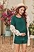 Ekouaer Maternity Nursing Pajamas 2 Pack Short Sleeve Nursing Loungewear Breastfeeding PJS Postpartum PJS Tops & Shorts XXL Black/Lake Green