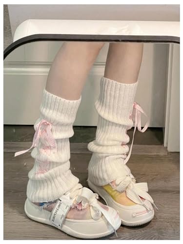 SHENHE Women's Y2K Coquette Bow Leg Warmers Cute Knit Stacked Ballet 80s Leg Warm Boot Socks2