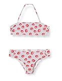 ARENA Mädchen Bandeau Bikini Tropical Summer, White red, 164