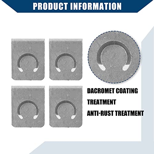 Hihaha W715288-S439 / Front/Powertrain Skid Plate Clip For Ford F-150 2011-2022 / Transmission Skid Plate Fastener/Surface Coating Treatment/Metal / 4Pcs #TOP5