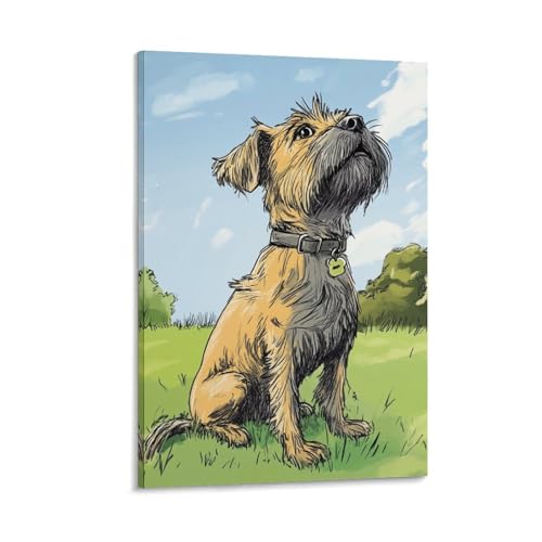 Impression sur toile Schnauzer de qualité supérieure 50x75 cm art mural