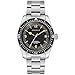 Caravelle Relógio masculino automático vintage Sea Hunter, pulseira de aço inoxidável prateado da Bulova, mostrador preto: 43B175