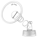 1X 34 mm Maymom Two-Piece Wide Neck Pump Parts for Spectra S1/S2 Pumps; Incl Wide Mouth Flanges; Not Original Spectra Flange