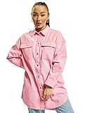 Chemise unie surdimensionnée ONLY Chemise en jean pour femme surdimensionnée, Sachet rose., S