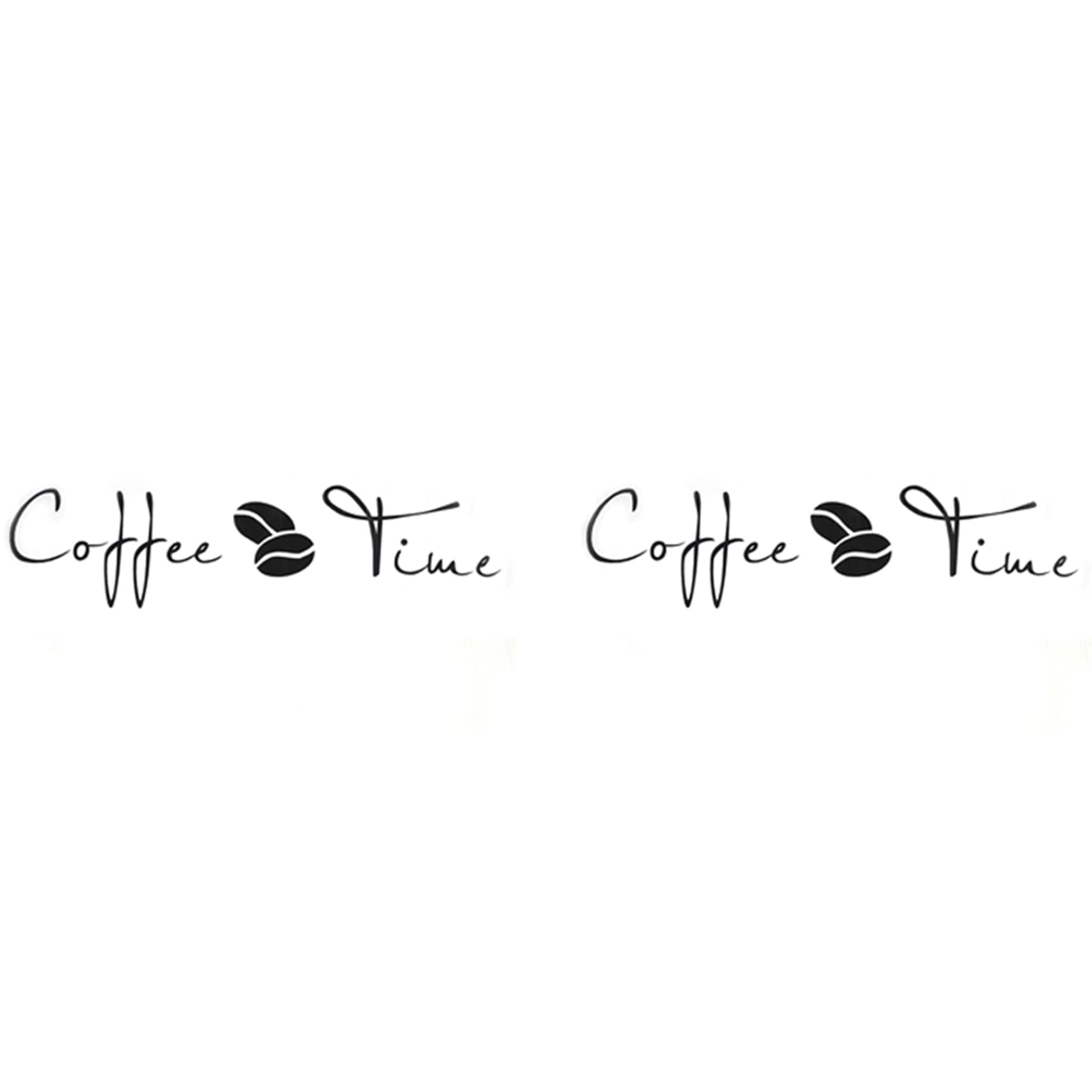 Hndhbfgrt 2X Removable Wall PVC Sticker Decals Decor Art Bedroom Design Mural Quotes for Window Glass Door Black - Coffee Time