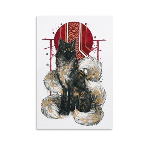 G gA[g Cg Kitsune 킢 |X^[ LoX ǃA[g vg|pi CeA24x36inch(60x90cm)