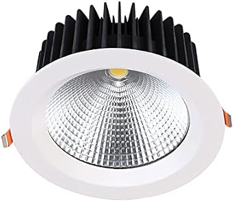 Outdoor 20W Ceiling Porch LED Light Waterproof IP65 6 Inch Hole Cut, 20W 166W Eqv, Recessed Mounting Bright Deck Lighting Warm White