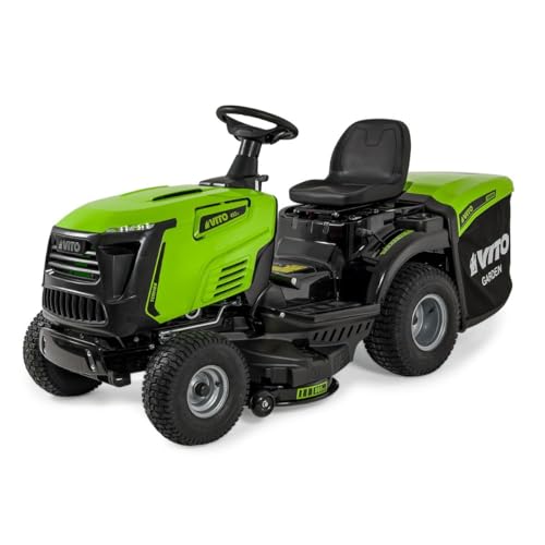 VITO - Tracteur Tondeuse Thermique Autoportée 10,5 CV - Moteur 452cm³ - Transmission Hydrostatique - Largeur Coupe 86cm - Bac 245L - Idéal 3500m² - 7...