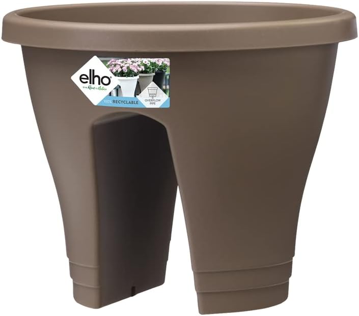 elho Corsica Flower Bridge Jardinero balcón, taupe, 30 cm