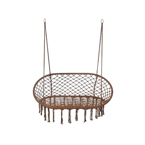Rebecca Mobili Hollywoodschaukel, 2-Sitzer, Hängesessel zum Relaxen, braun, aus Polycotton, 2-Sitzer, für Garten und Wohnzimmer, Maße HxBxT: 150 x 130 x 70 cm - Art. RE7174 Rebecca Mobili Hollywoodschaukel, 2-Sitzer, Hängesessel zum Relaxen, braun, aus Polycotton, 2-Sitzer, für Garten und Wohnzimmer, Maße HxBxT: 150 x 130 x 70 cm - Art. RE7174