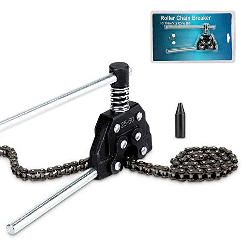 Cortador de desmontaje para #25#35#41#40#50#60 415H, 428H, 520,530 cadena de rodillos para motocicleta Go Kart ATV cadenas de repuesto (negro) (25-60) Cover