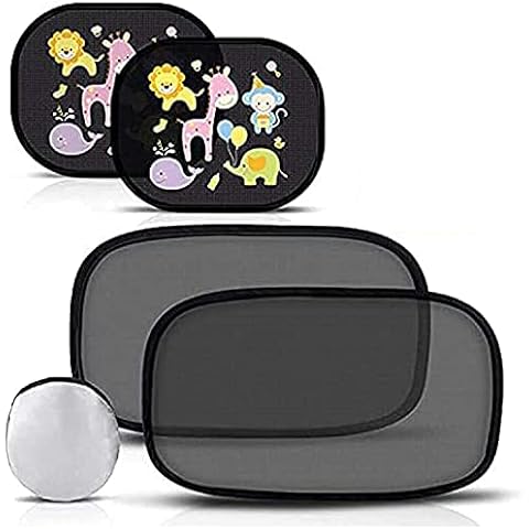 Car Window Shades for Baby (4 Pack), PEYOU 80GSM Static Cling Side Window Car Window Shades for Baby Kids Solar/UV Protection Car Sun Blind - for 98% of Cars, Large Car, Golf Cover