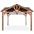 Outdoor Leisure Products Model 10600041 Cedar Gazebo with Metal Roof Measuring 12 Feet by 12 Feet