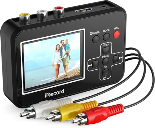 Convertidor de Captura de vídeo digitaliza Cintas de vídeo Directamente a la Tarjeta de Memoria, graba vídeos Desde DVD, VCR, casetes VHS, Hi8, RCA, videocámaras y Sistemas de Juego