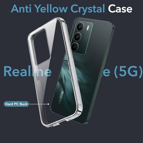 Image of Jkobi Lifetime Anti-Yellow Clear Back Cover Case for Realme P3 Lite (Sleek Hard Crystal | Shockproof and Camera Protection)