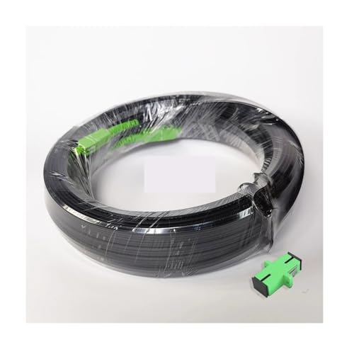 Câble de dérivation extérieur SC-SC coudé 60M monomode monofibre FTTH avec adaptateur optique