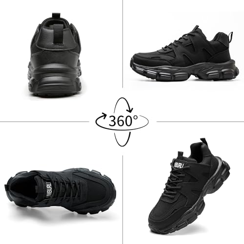 Image of Breathable Steel Toe Sneakers for Women Lightweight Puncture Proof Work Shoes Non Slip Safety Tennis Shoes Comfortable for Construction Industrial Warehouse