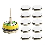 Set di 11 tamponi per lucidatura in lana da 5 cm, con disco e asta, morbidi cofani per lucidatura auto, vetro, mobili in ceramica e accessori per levigatrice per macchine utensili
