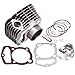 AHL Cylinder Head and Piston Kit and Gasket Set for Honda CRF230 2003-2014 / FTR223 FTR230 2003-2005