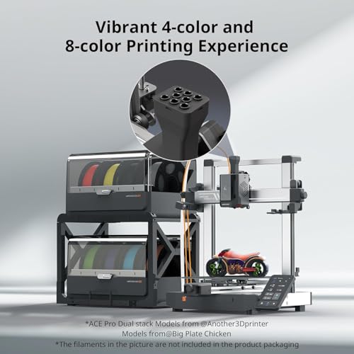 Image of 3IDEA Kobra 3 V2 Combo 3D Printer, Smart Multicolor Printing Up to 600mm /s Print Speed, Active Filament Drying Enhanced Auto-Leveling for Higher Success Rates, 10.0'' x 10.0'' x 10.2''