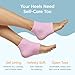 ZenToes Moisturizing Socks for Cracked Heel Treatment, Vitamin E, Olive Oil and Jojoba Oil Heel Socks, Stocking Stuffers for Women, Spa Self Care Gifts for Women (Fuzzy Pink, Regular)