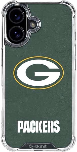 Skinit Clear Phone Case Compatible with iPhone 16 Plus - Officially Licensed NFL Green Bay Packers Design