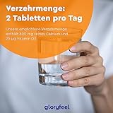 Calcium Tabletten 800 mg + Vitamin D3 1000 I.E. - Kalzium aus Calciumcarbonat Hochdosiert - D3 zur Unterstützung der Calcium-Aufnahme* - 180 Tabletten für 3 Monate - Laborgeprüft, ohne Zusätze